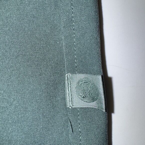 Lululemon Commission Shirt Teal Green Long Sleeve Button Up Stretch Men Large - Picture 9 of 12